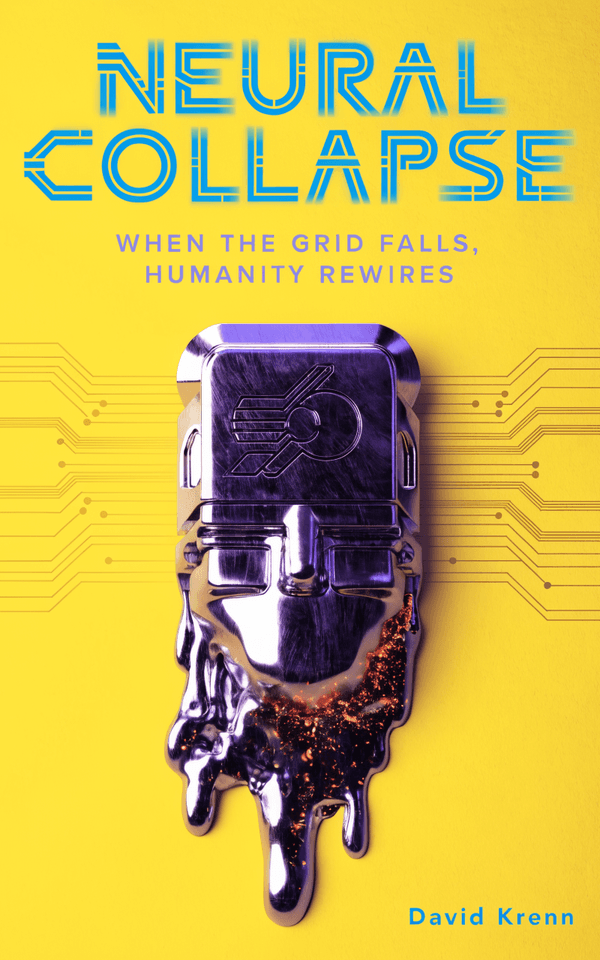 Cyberpunk — Chrome Tech Artifact book cover template preview