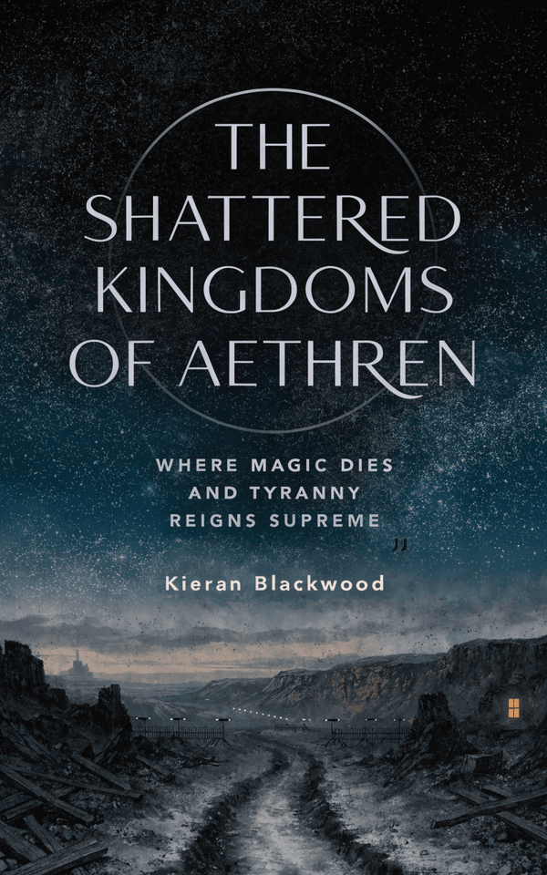 Dystopian — Literary Type over Bleak Beauty book cover template preview
