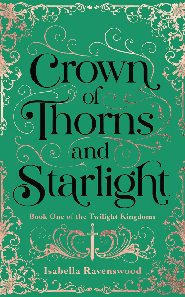 Filigree Woven Title book cover template preview