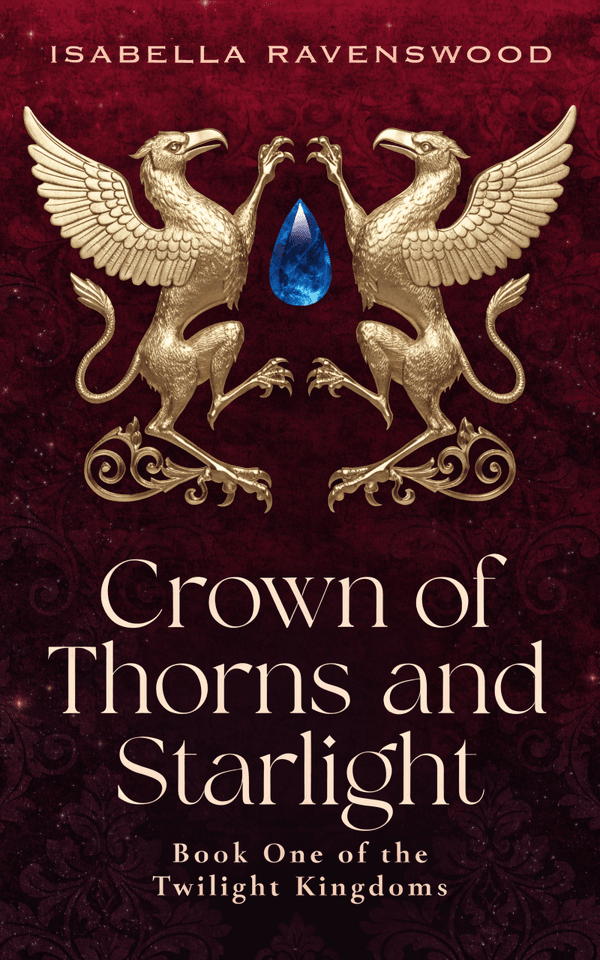 Heraldic Crown Emblem book cover template preview