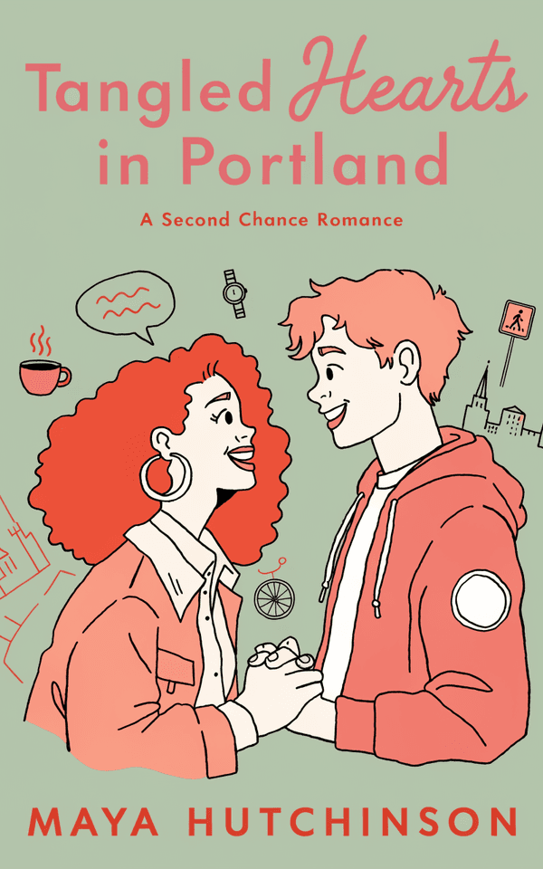 Flat Illustrated Couple book cover template preview