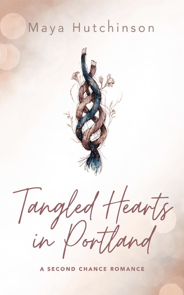 Watercolor Symbol on Bokeh book cover template preview