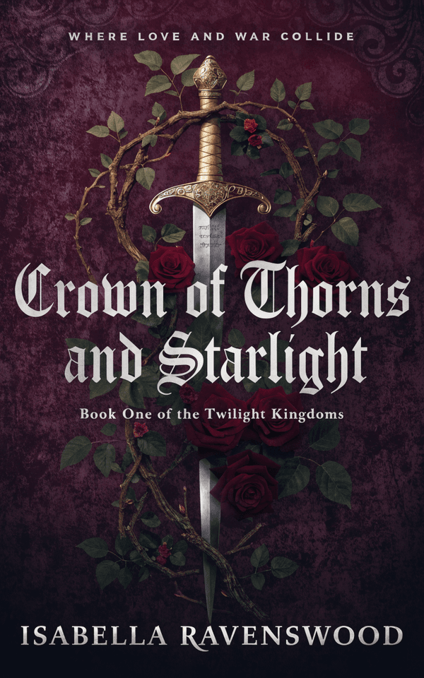 Weapon Entangled with Foliage and Blooms book cover template preview