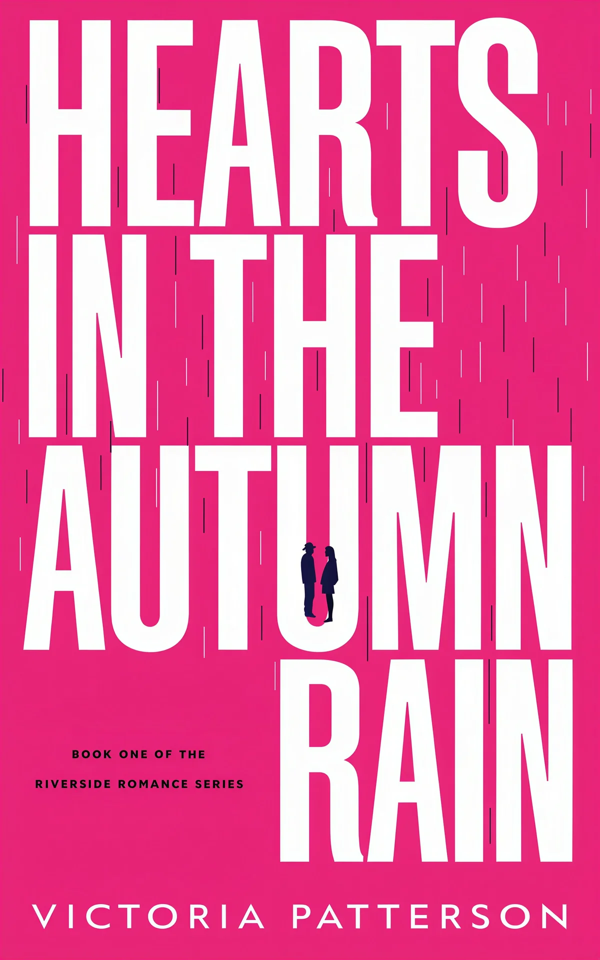 AI book cover generator Romance: cover design for "Hearts in the Autumn Rain".