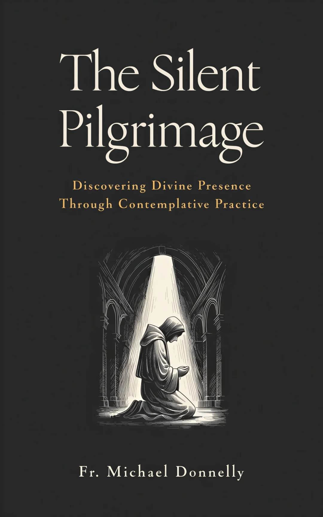 AI book cover generator Religion & Spirituality: cover design for "The Silent Pilgrimage".
