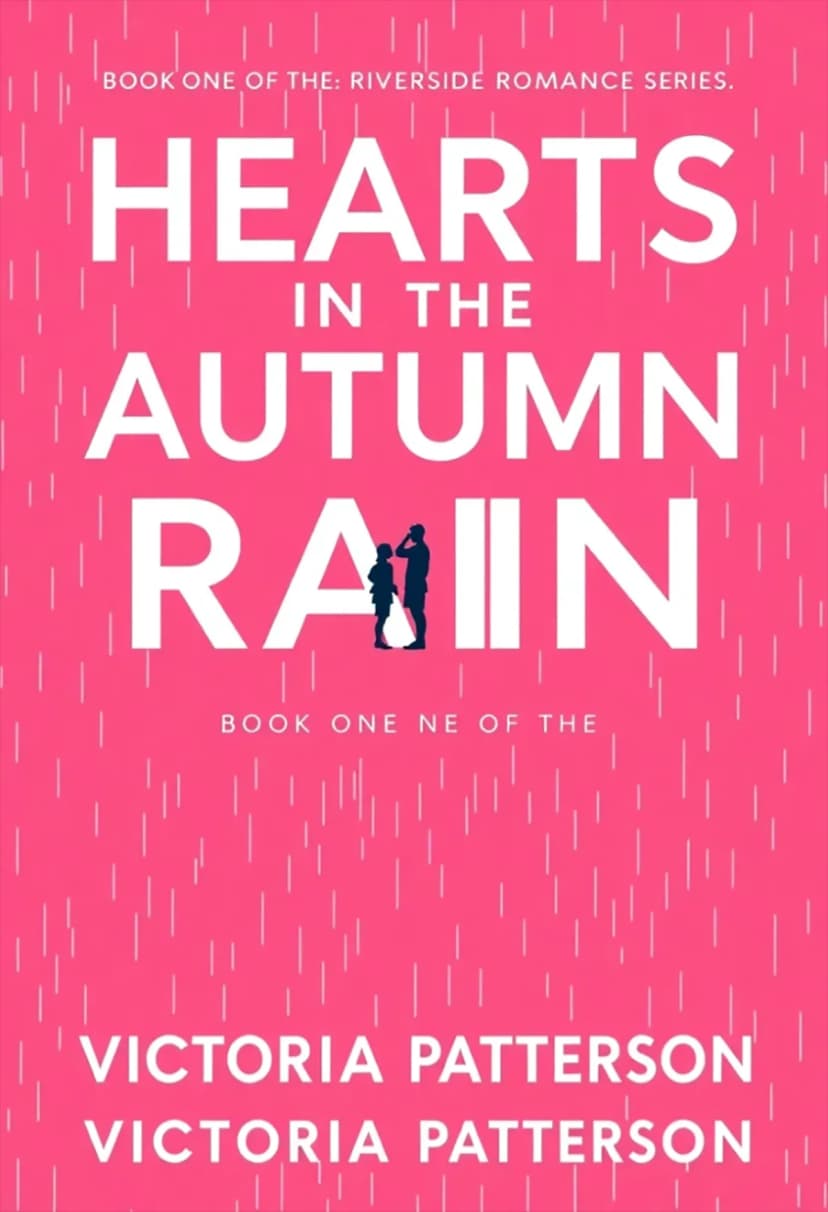 Romance book cover from Venngage with simplistic graphics and text rendering issues.