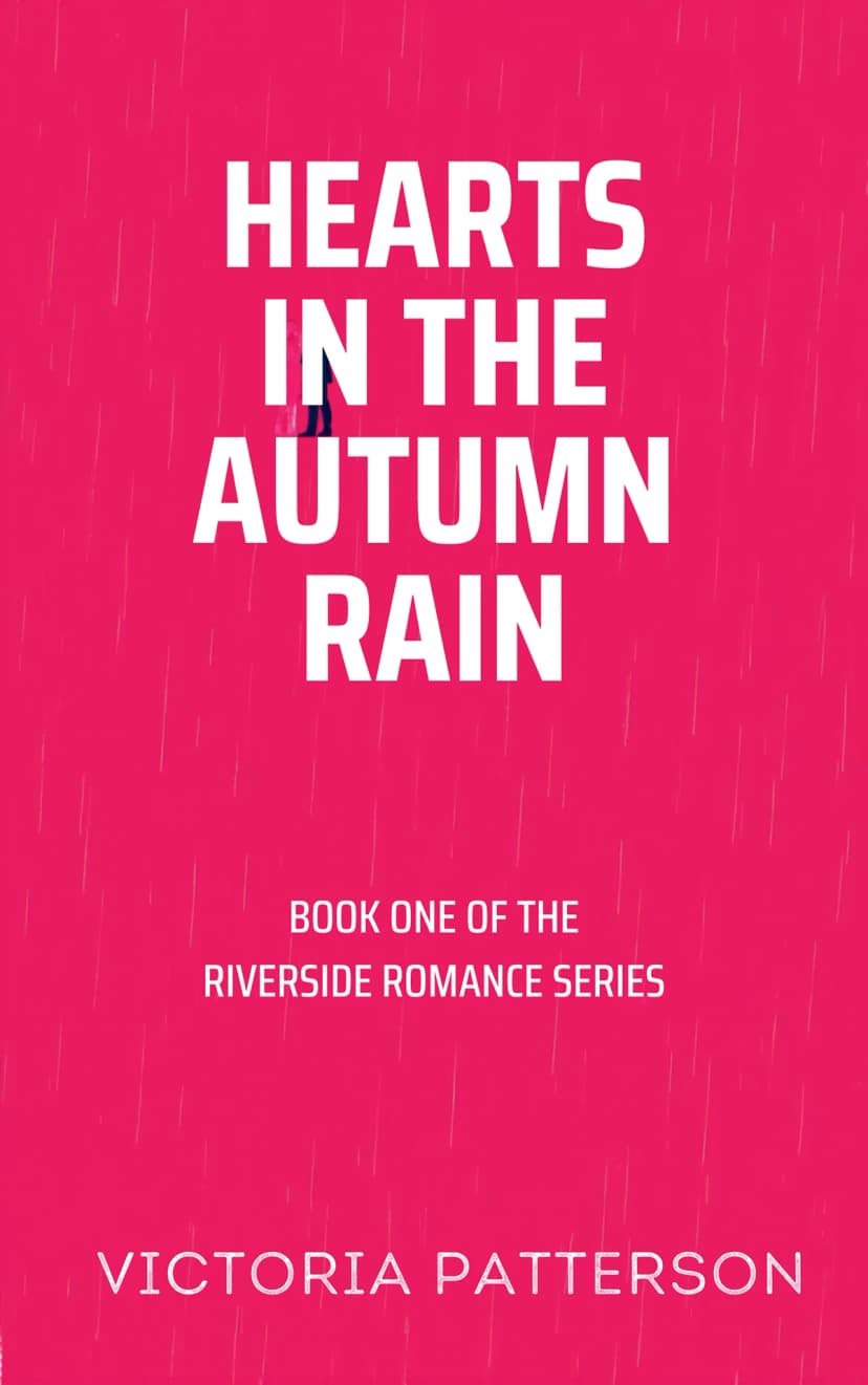 Romance book cover from Canva with vibrant colors but messy text.