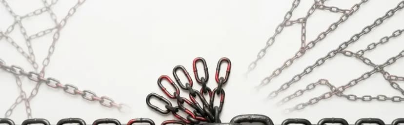 Top A+ banner: the cover artwork cropped wide, with the chain motif running off the lower edge