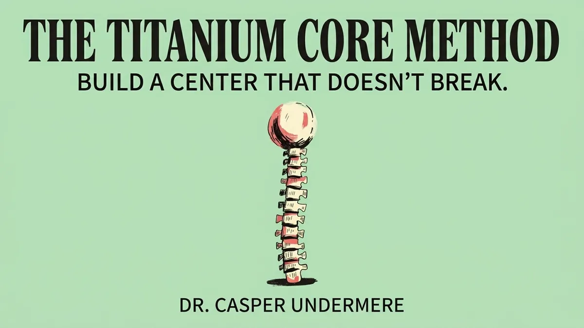 Newsletter header from the marketing kit of the sample book The Titanium Core Method