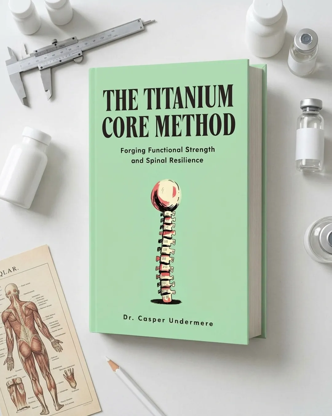 Book mockup (feed) from the marketing kit of the sample book The Titanium Core Method