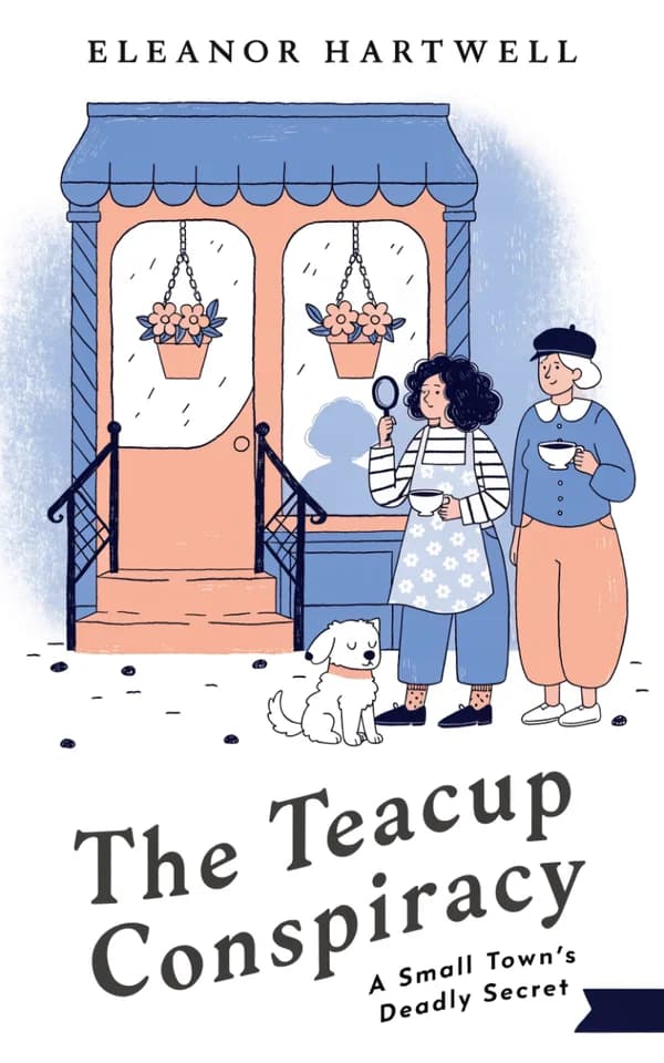 Cozy Mystery Flat Vector Vignette