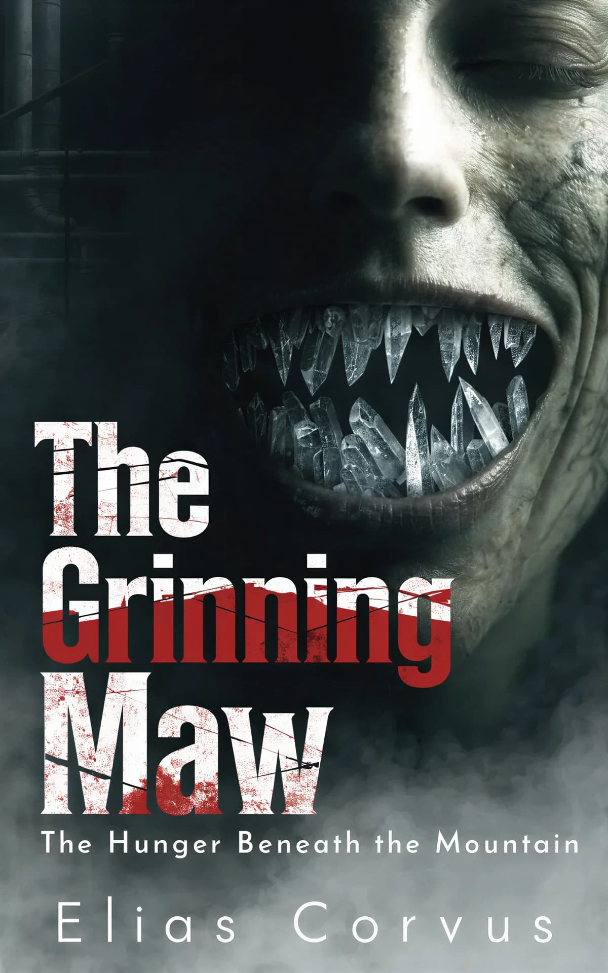 Horror book cover example — The Grinning Maw