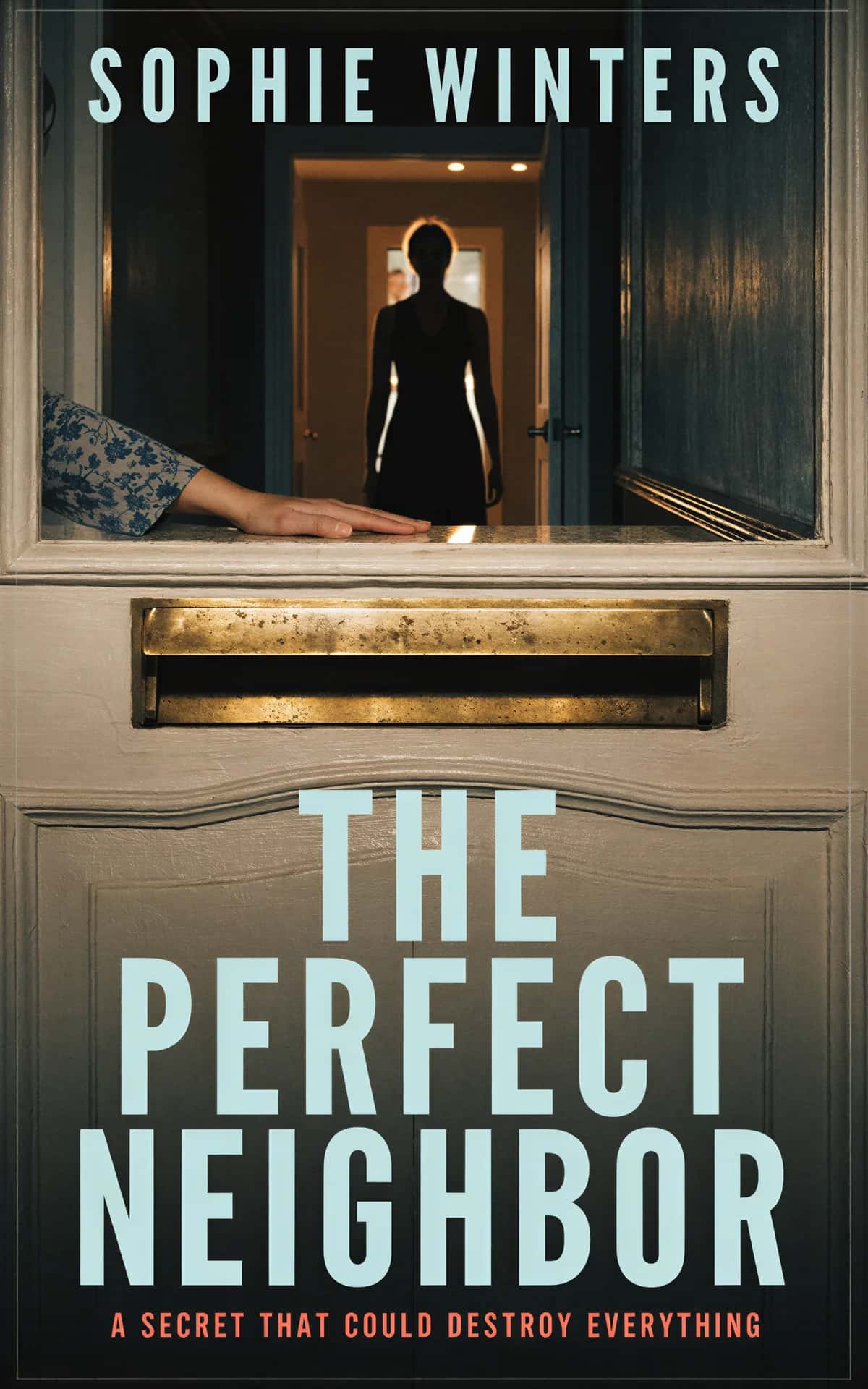 AI book cover generator Thriller: cover design for "The Perfect Neighbor".