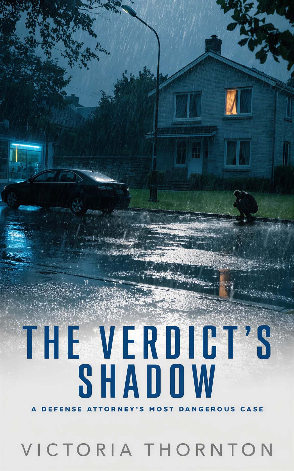AI book cover generator Thriller: cover design for "The Verdict's Shadow".