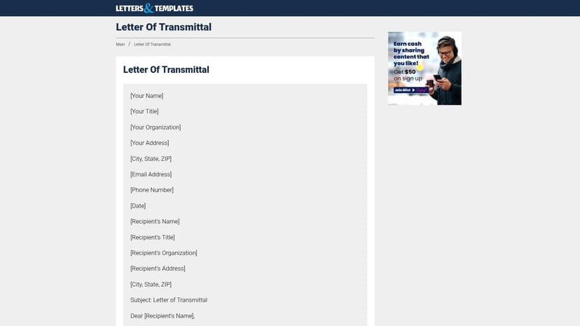 LettersAndTemplates.com